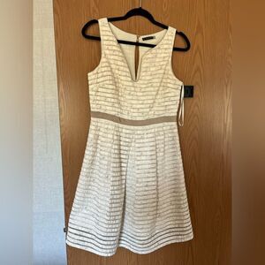 ANTHROPOLOGIE CREAM STRIPE DRESS